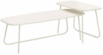 Kohvilaudade komplekt Home4you Duo, beež v., 75 - 120 cm x 48 cm x 40 - 48 cm, 2 tk