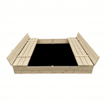 Liivakast 4IQ Hatis, 160 x 160 cm, kaanega, pruun v.