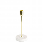 K&uuml;&uuml;nlahoidja Kori 02, tsement/metall, &Oslash; 8 cm, 18 cm, kuld v./kreemjasvalge