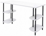 Kirjutuslaud ja riiul Kalune Design Peka 113, 52 cm x 120 cm, 74 cm, valge v./must v.