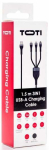Juhe Toti, USB Type C/Lightning/Micro USB-B, 150 cm, must v.