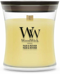 K&uuml;&uuml;nal, l&otilde;hna WoodWick Yuzu & Vetiver, 15 - 30 h, 85 g, kollane v.