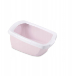 Raamiga kassitualett IMAC Funny, valge v./roosa v., suletud, 62 cm x 49.5 cm x 33 cm