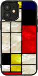 Telefoni &uuml;mbris iKins Case for Apple iPhone 12 Mini Mondrian, must v., Apple