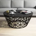Kohvilaud Kalune Design Stil, must v., 90 cm x 90 cm x 38 cm