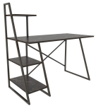 Kirjutuslaud ja riiul Kalune Design Admira 322RTC1309, 120 cm x 60 cm, 120 cm, must v.