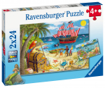 Pusle Ravensburger Pirates And Mermaids 056767V, 18 cm x 26 cm, 48 tk, mitmev&auml;rviline