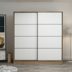 Riidekapp Kalune Design Kale 7160, valge v./hele pruun v., 52 cm x 220 cm x 210 cm