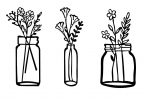 Seinadekoor Wallity Life In The Vases, 112 cm x 70 cm