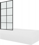 Vann seinaga, teisaldatav Mexen Vega, 70 cm x 160 cm x 40 cm, ristk&uuml;lik, valge/must