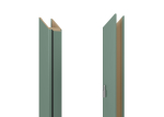 Vertikaalne ukseraam Domoletti, 209.7 cm x 14 - 18 cm x 1 cm, vasakpoolne, roheline v.