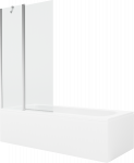Vann seinaga, teisaldatav/sisseehitatav Mexen Vega, 160 cm x 70 cm x 40 cm, ristk&uuml;lik, l&auml;bipaistev/valge
