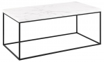 Kohvilaud Barossa, valge v./must v., 110 cm x 55 cm x 45 cm