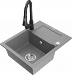 K&ouml;&ouml;givalamu koos kraaniga Mexen Enzo, vaik/graniit, 57.6 cm x 46.5 cm x 17.4 cm, hall