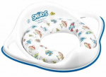 WC iste Maltex Smurfs, pol&uuml;prop&uuml;leen (pp)/termoplastkumm (tpe), sinine v./valge v., 14 cm x 43 cm x 42 cm