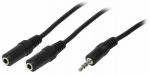 Kaabel Logilink CA1046 3.5 mm 3-Pin/M, 3.5 mm 3-Pin/F, 0.2 m, must v.
