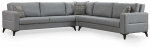 Nurgadiivan - voodi Atelier Del Sofa Kristal, helehall v., 90 x 300 cm x 86 cm