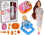 Rase nukk, koos tarvikutega Lean Toys Pretty Mom, 30 cm, mitmev&auml;rviline