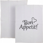 K&ouml;&ouml;gir&auml;tikute komplekt Home Styling Collection Bon Appetit!, valge v., 70 cm x 45 cm, 2 tk