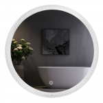 Ehtekapp peegliga Rea Crystal B, valgustusega, rippuv, 60 cm x 60 cm, l&auml;bipaistev v.
