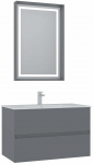 Vannitoa m&ouml;&ouml;bli komplekt Kalune Design Nest, matt hall v., 51 cm x 91 cm x 55 cm