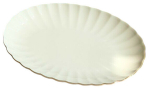 Serveerimistaldrik Hermia, 27 cm x 19 cm x 2.5 cm, valge v., portselan