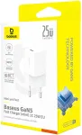 Telefoni laadija Baseus GaN5, USB Type C, valge v., 25 W