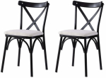 Toolide komplekt Kalune Design Ekol 286 V2 974NMB1885, matt, valge v./must v., 40 cm x 42 cm x 81 cm, 2 tk