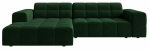Nurgadiivan Cosmopolitan Design Chicago Bluvel 78, pudeli roheline v., vasak, 167 x 234 cm x 78 cm