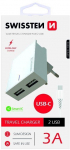 Telefoni laadija Swissten Premium Fast, USB/AC/DC, valge v.