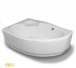 Vann, nurgaga SPN BT Santa, 168 cm x 116 cm x 64 cm, as&uuml;mmeetriline, valge