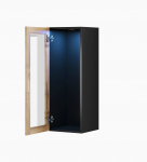 Seinariiul Cama Meble Vigo, must v./puidu v., 90 cm x 32 cm x 35 cm