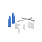 Kinnitus Elfa, 3.3 cm x 2.5 cm, valge