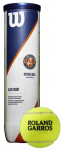 Tennisepallide komplekt Wilson Roland Garros Clay Court, kollane, 4 tk
