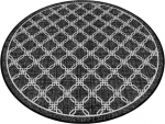 Vannitoa p&otilde;randamatt Foutastic Chain 359CHL4618, valge/must/hall, 160 cm x 160 cm, &Oslash; 160 cm