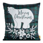 J&otilde;ulu dekoratiivne padjakate PSWA-174, valge/roheline, 60 cm x 60 cm