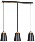 Valgusti rippuv Emibig Bolero 3, E27, 3 x 15 W, must v.