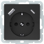 Pistikupesa Vilma QR1000 RP16-002-22/A+C, maandusega, matt must