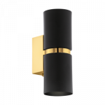 Valgusti seinale Eglo Passa 95364, GU10, 3000 &deg;K, 2 x 3.3 W, kuldne v./must v.