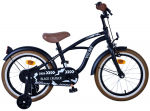 Lisaratastega laste jalgratas, laste Volare Black Cruiser 21602-SACB, pruun/must, 16"