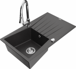 K&ouml;&ouml;givalamu koos kraaniga Mexen Cesar Elia, graniit, 77.5 cm x 47 cm x 20 cm, h&otilde;be/must