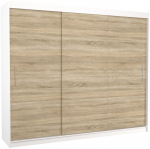 Riidekapp ADRK Antos, valge v./sonoma tamm v., 250 cm x 215 cm x 58 cm