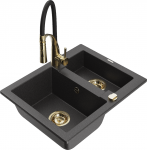 K&ouml;&ouml;givalamu koos kraaniga Mexen Carlos, vaik/graniit, 58.2 cm x 47.5 cm x 17.7 cm, graniit