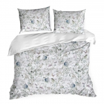 Voodipesukomplekt PTE-173, valge v./roheline v., 70 x 80 cm, 140 x 200 cm