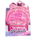 Laste seljakott Nice Girabrilla, roosa v., 21.5 cm x 14 cm x 29.5 cm