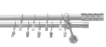 Kardinapuu komplekt Karpol Olimp Cylinder Ball, 200 cm, &Oslash; 19 mm, roostevaba teras v.