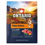 Kuiv koeratoit Ontario Puppy Medium, lambaliha, 2.25 kg