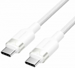 Juhe Vention TRDWH, 2 x USB Type C, 200 cm, valge v., 60 W