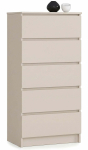 Kummut Akord K60 5SZ CLP PK, ka&scaron;miir v., 121 cm x 60 cm x 40 cm