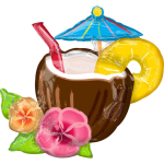 Fooliumist &otilde;hupall erikujuga Anagram Supershape Coconut Pina Colada, mitmev&auml;rviline